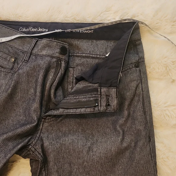 Calvin Klein Jeans Slim Straight W30 L32 Grey - Picture 12 of 15